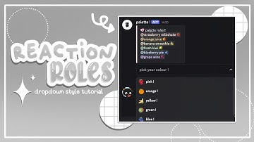 discord reaction roles in dropdown style ♡ | tutorial