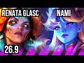 RENATA GLASC & Caitlyn vs NAMI & Samira (SUP) | Good KDA: 3/2/22 | EUW Master | 26.9
