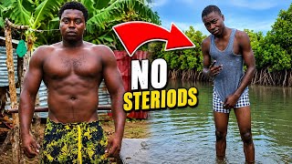 💪 AFRICAN BODYBUILDER  CHEST WORKOUT– NO STEROIDS, ONLY CEMENT WEIGHTS | AFRICAN GENETIC FREAKS