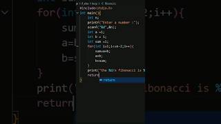 serise number in c language 👨🏼💻#coding #python #correctcoding #java #viral #shorts #programming