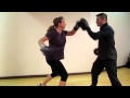 Patti from chicago boxing with her personal trainer john turk of fearless fitness ltd