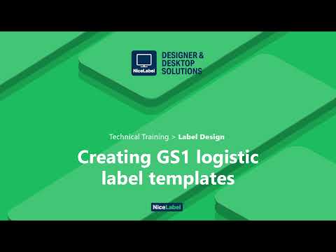 Creating GS1 logistic label templates