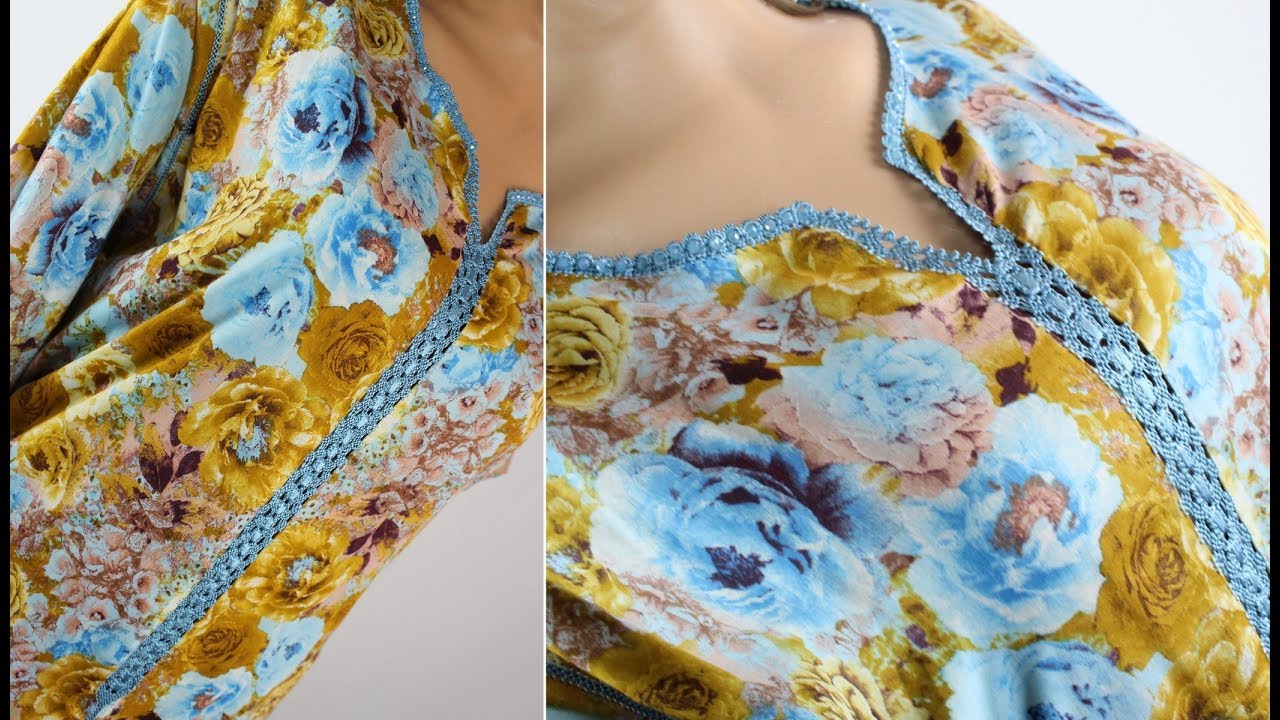 قفطان ديال الدار بثوب مزوق مخدوم بالراندة والعقيق _ إستعراض