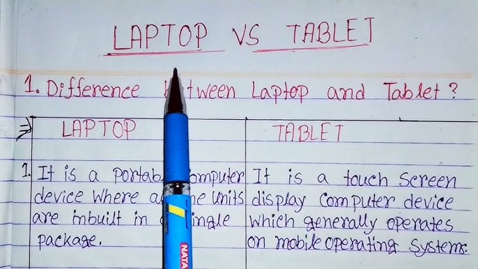 Difference between Tablet And Laptop Computer: Key Insights