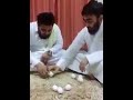Egg dividing funny two brother