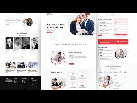 Finix, A Business Website using HTML, CSS, Bootstrap5, JavaScript, jQuery | Fully Responsive. #Part1