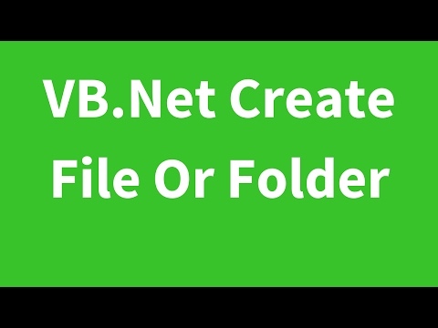 VB.Net - How To Create File Or Directory In Visual Basic.Net [ With Source Code ]