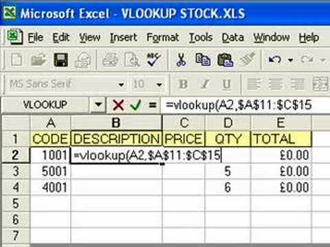 microsoft excel vlookup