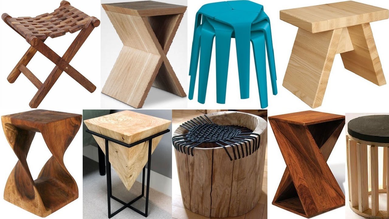 Stylish wooden stool design ideas for modern homes: easy woodworking ...