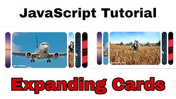 Expanding Animated Card Using HTML, CSS and JavaScript | JavaScript Tutorial | Web Design University