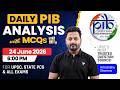 PIB Analysis with MCQ | 24 June 2026 Daily Current Affairs Analysis for All Exams | Himanshu Sharma