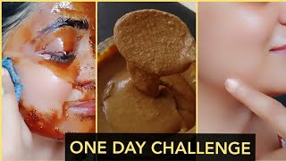 One Days Challenge  - Skin Brightening at Home ? | Visible Spotless Glowing Skin After One Use screenshot 5