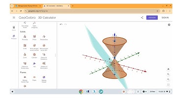 Tutorial membuat irisan kerucut menggunakan geogebra