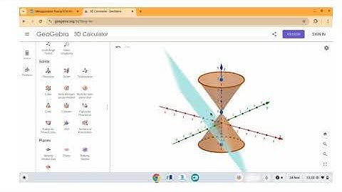 Tutorial membuat irisan kerucut menggunakan geogebra