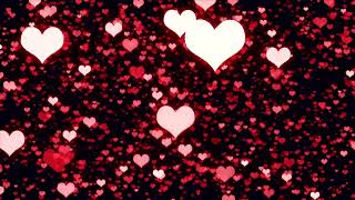 4K Screensaver | Floating Hearts on Red Background – Valentine Ambient Visuals | 8 Hours (No Sound)