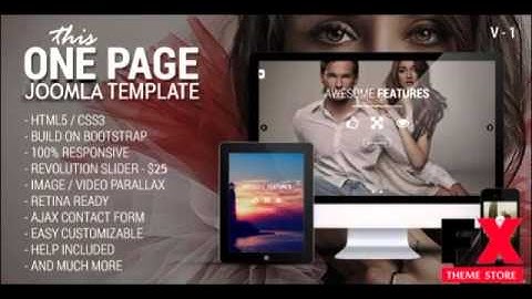 Preview This One - One Page Responsive Joomla Template TFx