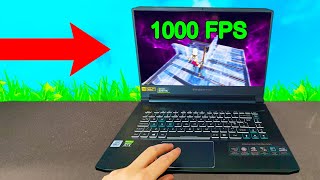 Trying out the FASTEST LAPTOP in Fortnite... (1000 fps)
