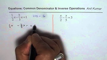 Solve Algebraic Equations By Finding Common Denominator - EDEXCEL - GCSE - SAT