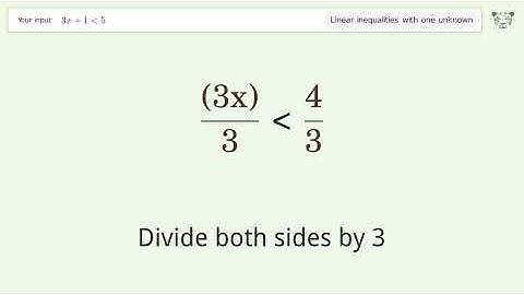 Solving Linear Inequalities: 3x+1 is Smaller Than 5