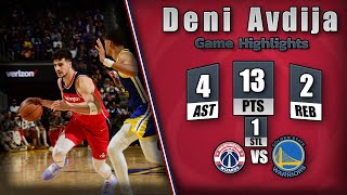 Deni Avdija Full Game Highlights VS The Golden State Warriors