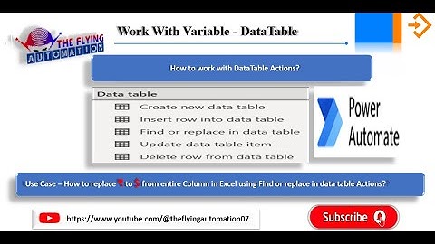 Work with variables part - 3 DataTable Actions in MS Power Automate Desktop|| MS PAD Tutorial - 7
