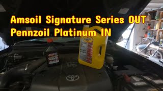 Amsoil S.S. out Pennzoil Platinum in, CHALLENGE...NO ITS NOT FAKE!