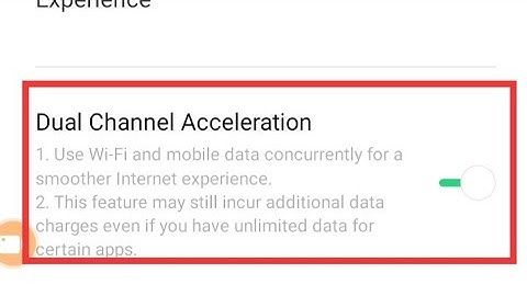 How to enable dual channel acceleration in realme c2