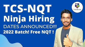 Big news !TCS Ninja Hiring 2022 Batch Exam Launched! Free NQT!