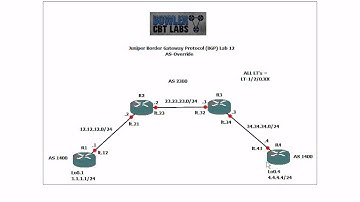 Juniper BGP Lab 12 AS-Override