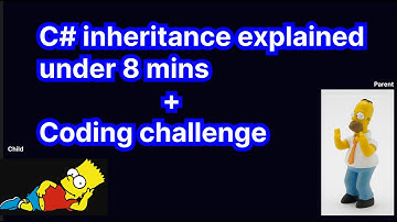 C# Inheritance  explained under 8 minutes with example and hands on coding challege