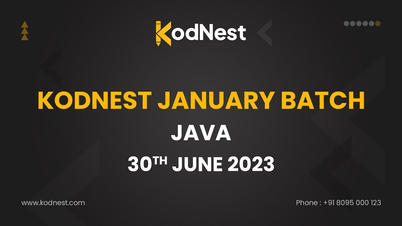 Java Class January Batch 2023 - 30/06/2023