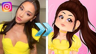 Recreating ARIANA GRANDE'S Iconic Instagram Pics In Roblox