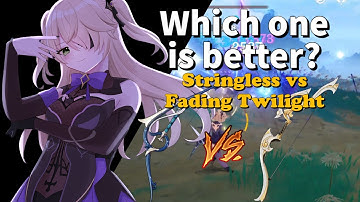 Fading Twilight vs Stringless Comparison - Which is the better bow? ft. Yelan | Genshin Impact