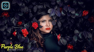 How To Edit PURPLE BLUE Cinematic Color Grading Effect Photoshop Tutorial