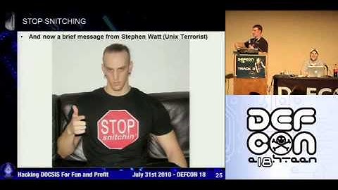 Defcon 18 - Hacking DOCSIS for fun and profit Blake Self bitemytaco