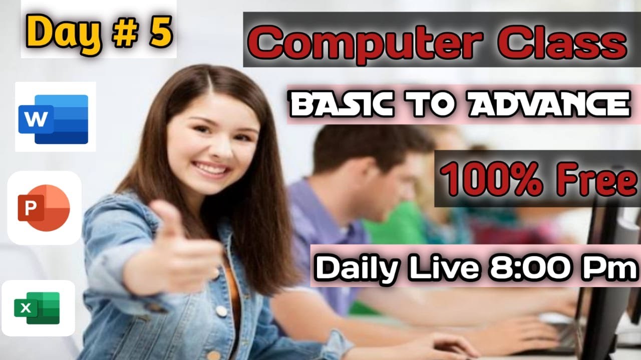 Basic Computer Course in Hindi ! Class 5 - YouTube