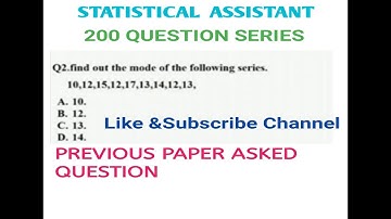 STATISTICAL ASSISTANT || 200 MCQ  STATISTICS || HPSSC JOA ACCOUNTS AUDITOR  STATISTICAL ASSISTANT ||