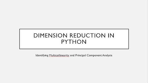 Dimension Reduction in Python