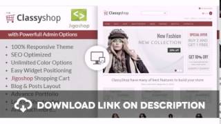 ClassyShop - WordPress Jigoshop Theme Free Download