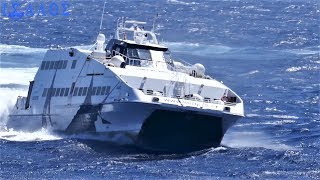 Seajet 2 - Θεαματική άφιξη στη Φολέγανδρο “κόντρα” στους ισχυρούς ανέμους! | Windy port–Folegandros