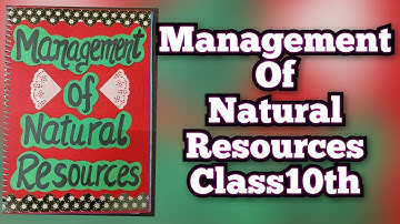 Management of Natural Resources Class10th CBSE Science Project