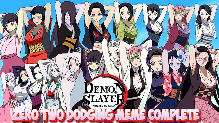 Demon slayer zero two dodging meme full compilation