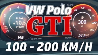 VW Polo GTI Acceleration test - Stock vs. Tuning (100-200 km/h, RaceChip GTS Black)