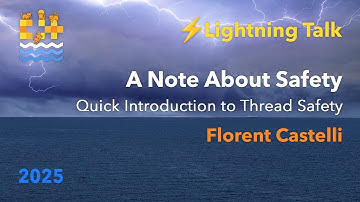 Lightning Talk: Clang TSA - A Note about Thread Safety - Florent Castelli - C++ on Sea 2025