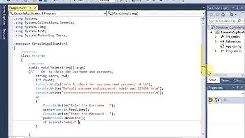 C# check for username and password
