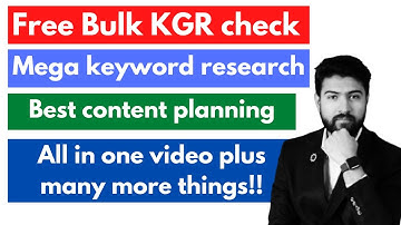 Mega Keyword Research and content planning guide find bulk KGR allintitle -  Video series 1 of 10