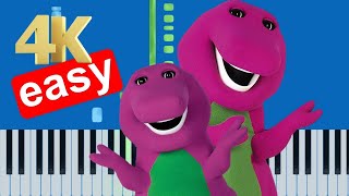 Barney Theme Song Easy Piano Tutorial