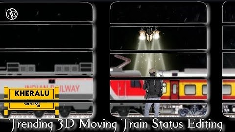 trending 3D moving train Status editing | trending 3D train Status editing in alight motion tutorial
