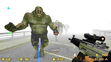 Counter Strike Source - Zombie Horde Mod online gameplay on Silent Hill 2 map