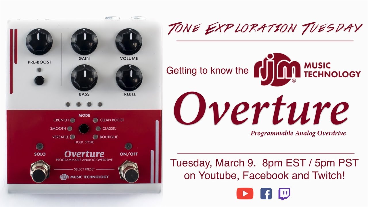 Overture Programmable Overdrive Pedal by RJM Music